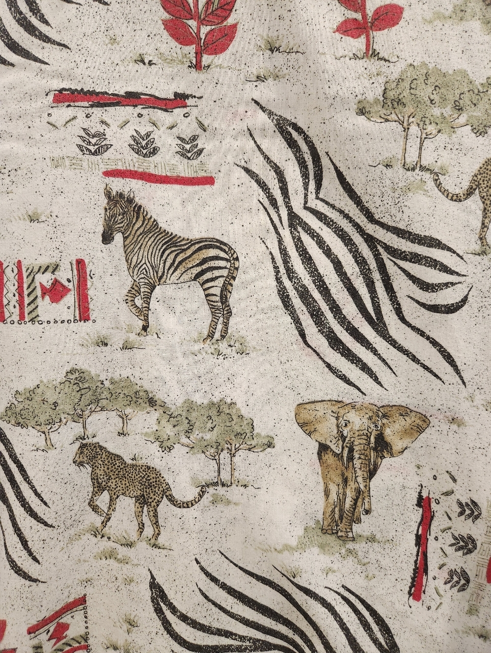 Vintage Tap & Co. Safari Print Short Sleeve Button-Up Shirt - Picture 7 of 8